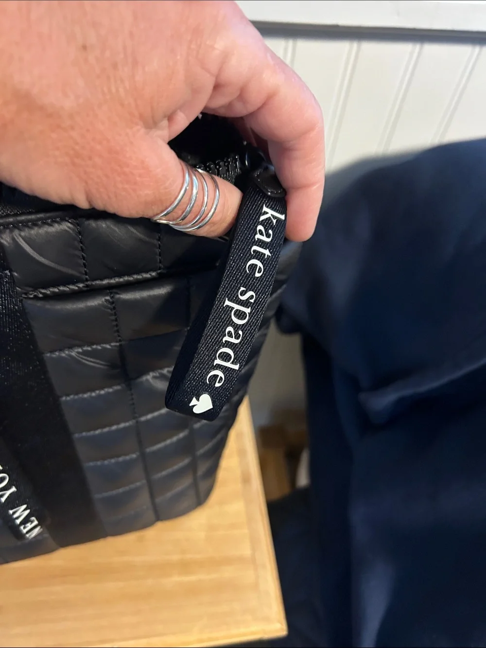 kate spade Black Quilted Laptop Tote